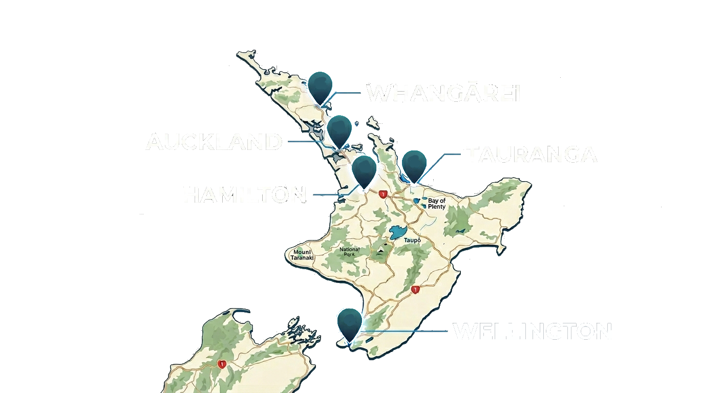 Expanded Polystyrene Seafood Packaging Distribution Locations across the North Island of New Zealand